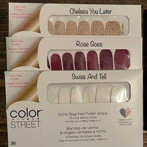 NWT 3 Color Street Nail Polish Strips!